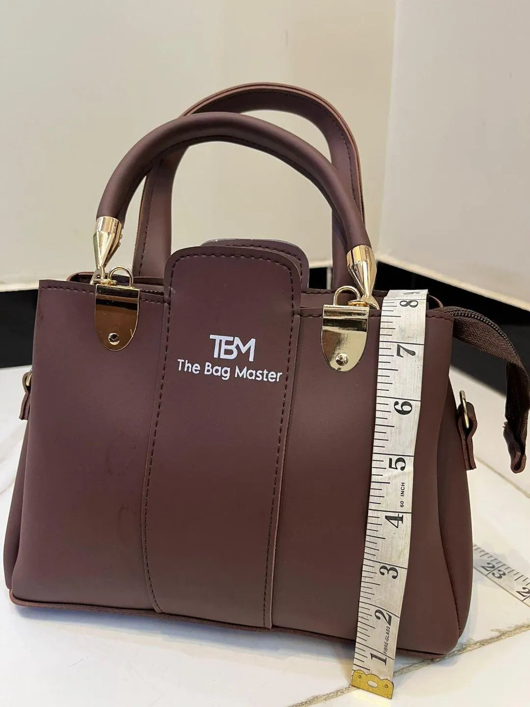Women's Rexine 3-Piece Handbag Set Brown