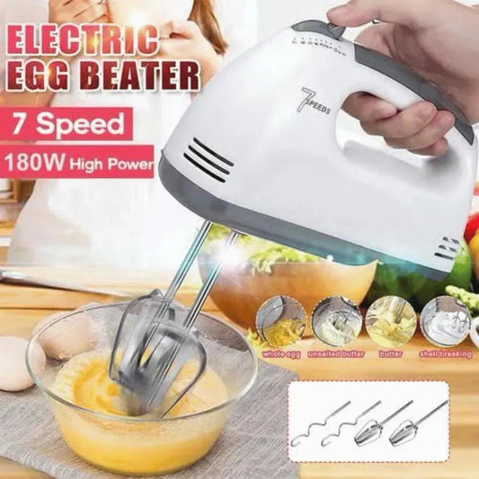 7 Speed Electric Hand Mixer White 180W