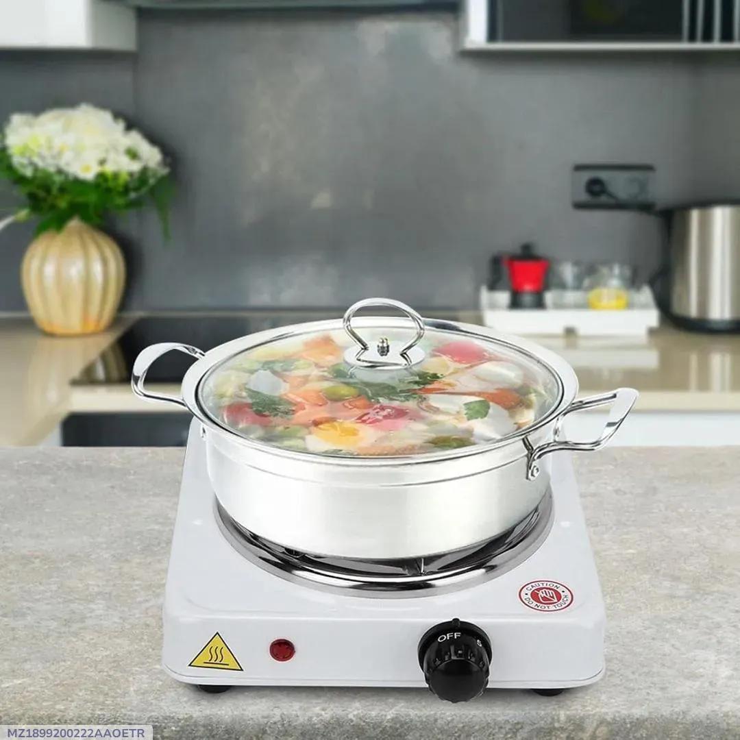 White Portable Electric Stove Stainless Steel 1 Pc
