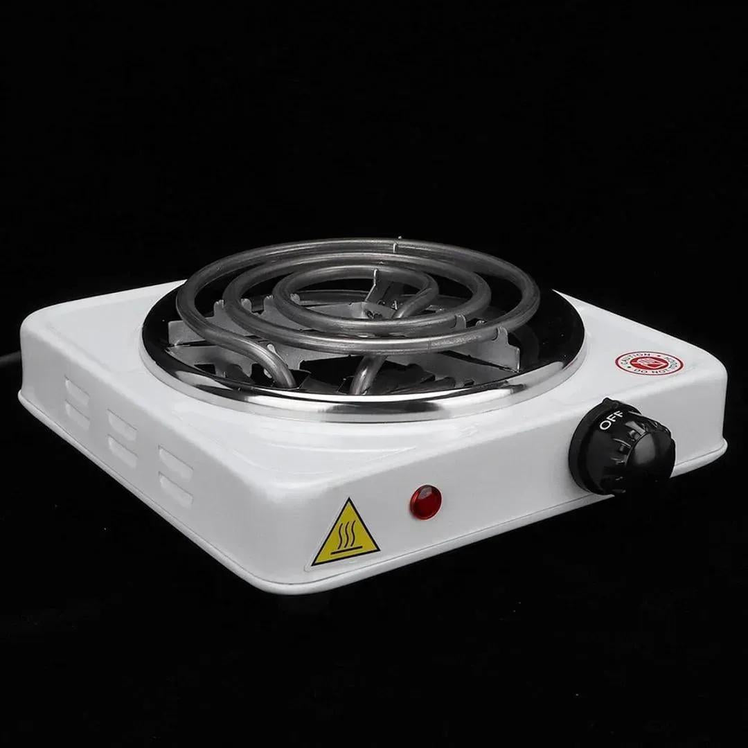 White Portable Electric Stove Stainless Steel 1 Pc