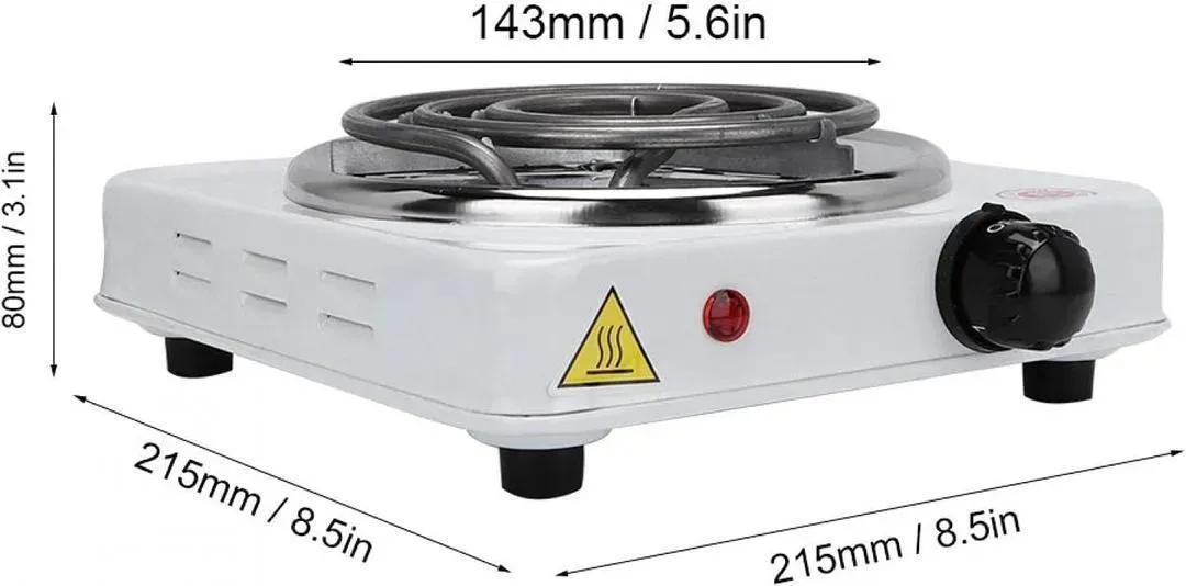 White Portable Electric Stove Stainless Steel 1 Pc