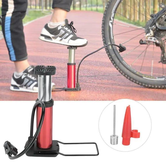 Portable Hand Foot Air Pump for Bike Tires with Pressure Gauge