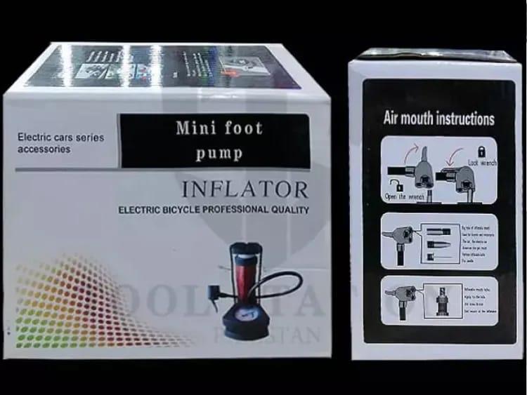 Portable Hand Foot Air Pump for Bike Tires with Pressure Gauge