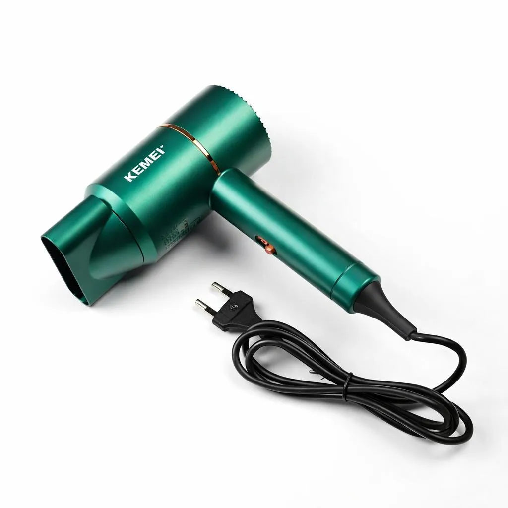 Kemei KM-9826 Professional Hair Dryer – Powerful Fast Drying Hair Dryer with Nozzle Attachment