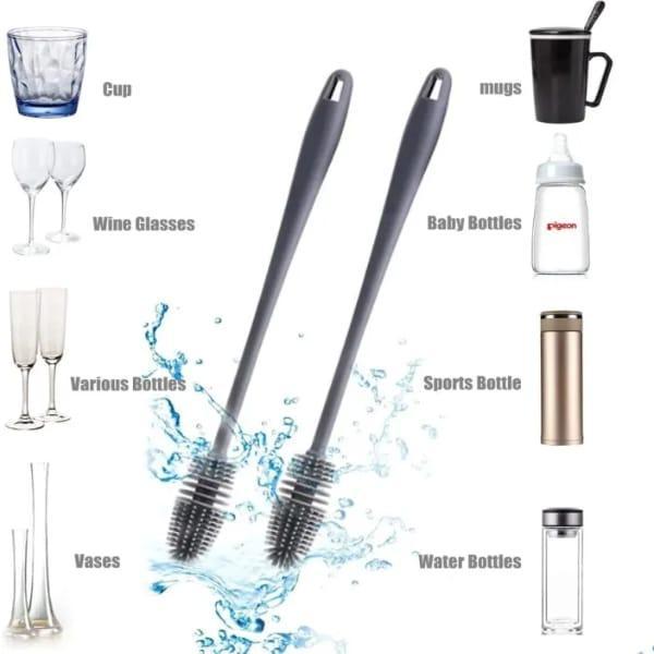 Silicone Bottle Brush 360° Clean Pack of 2